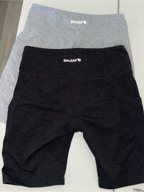 Baleaf Bike Shorts in Black and Gray - High Waist